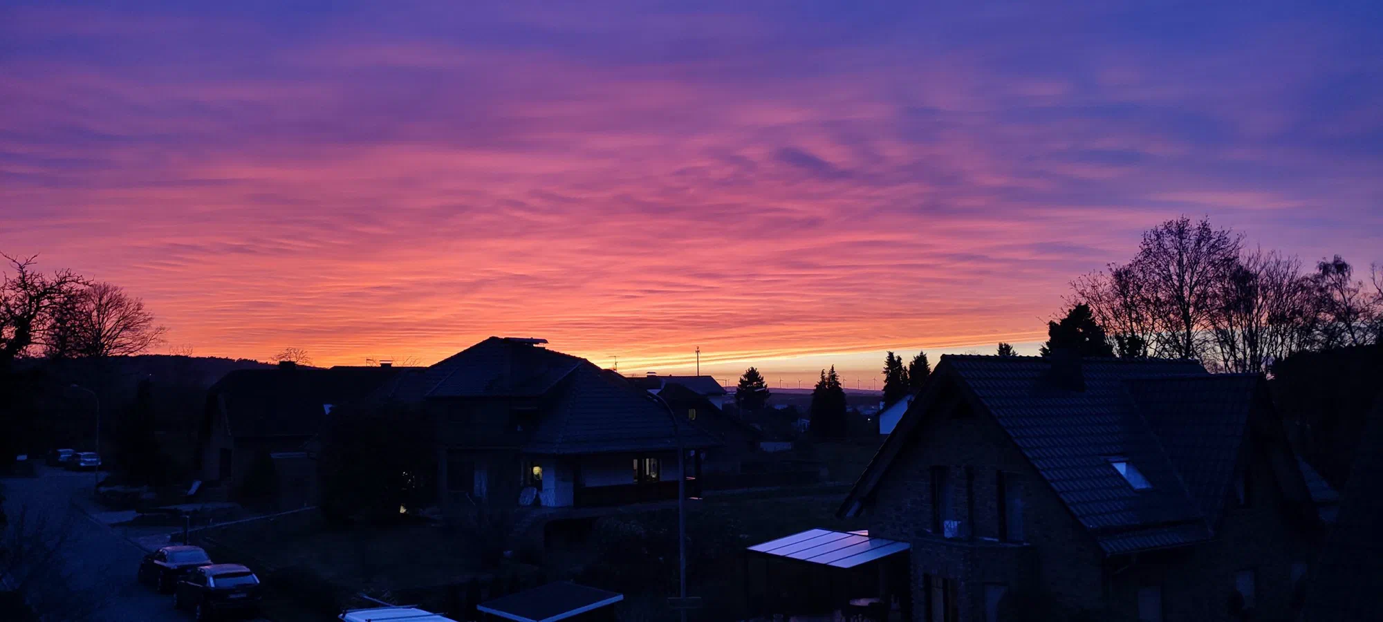 Abendrot über den Dächern