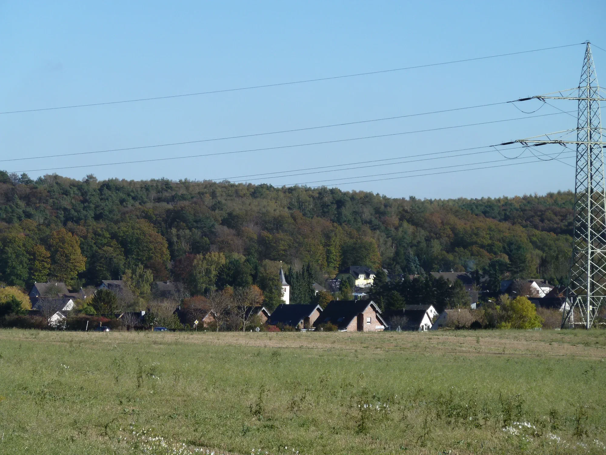 Blick über die Felder auf Schaven