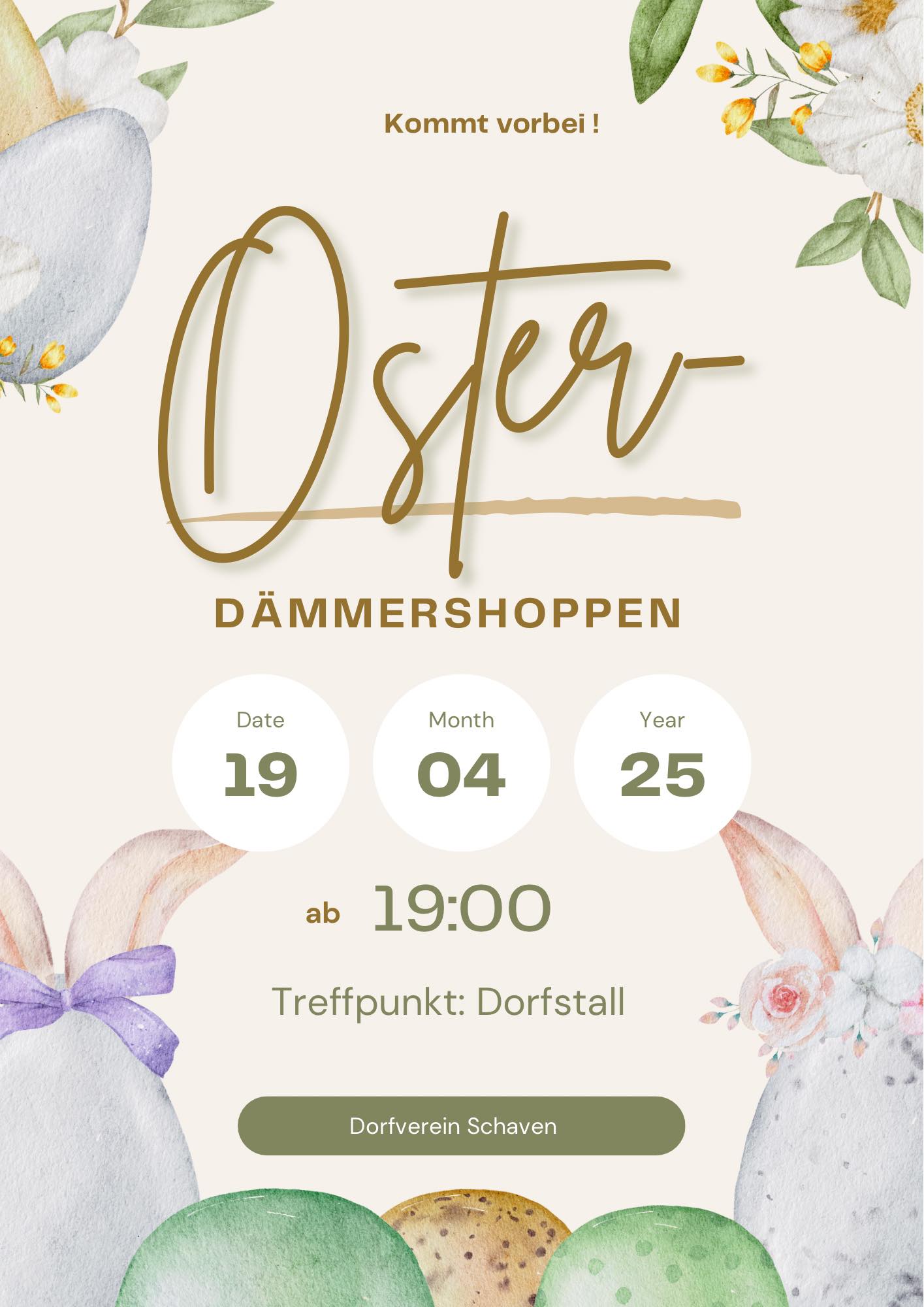 Flyer Oster Daemmershopen 2025