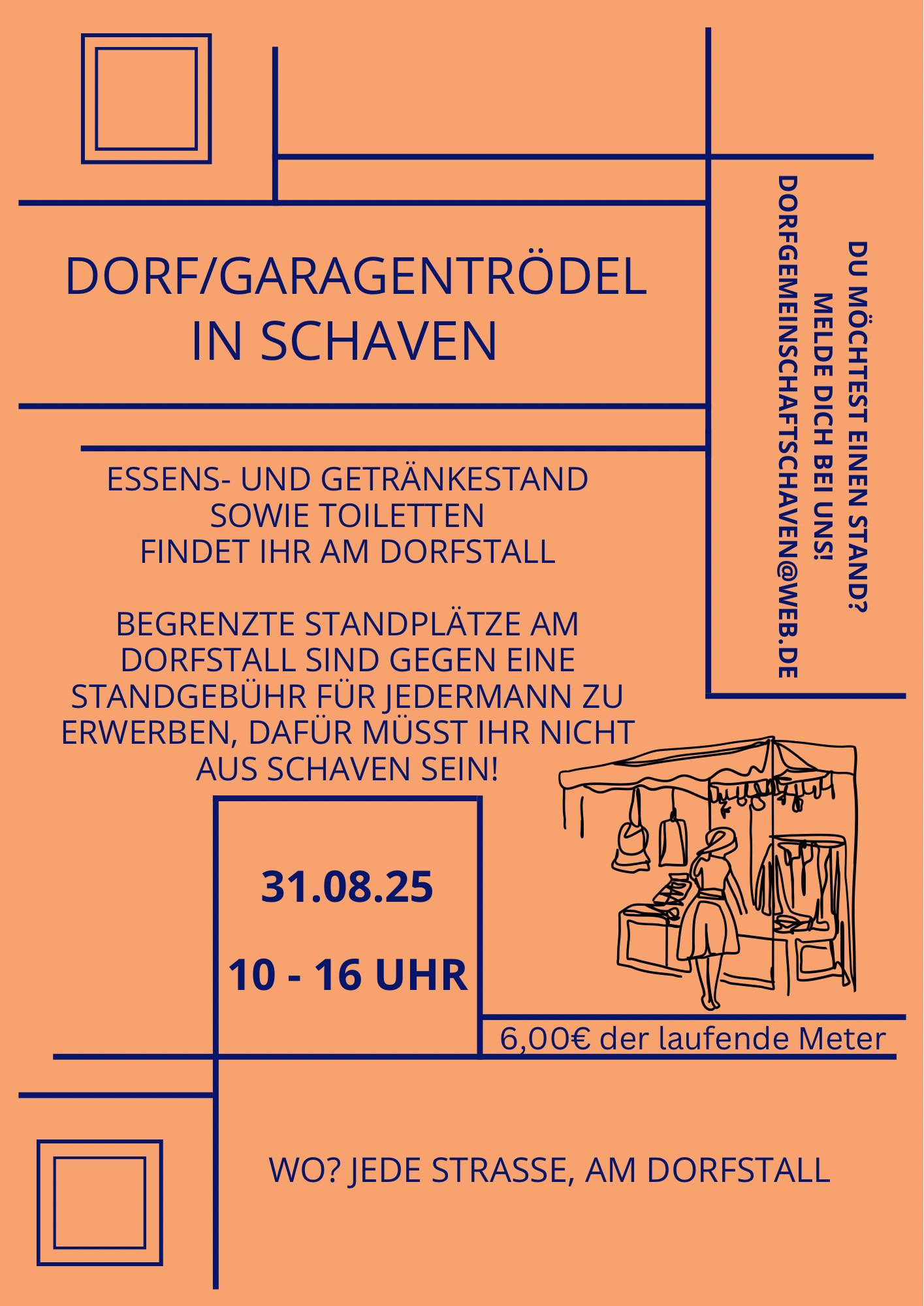 Flyer Schavener Dorftrödel August 2025