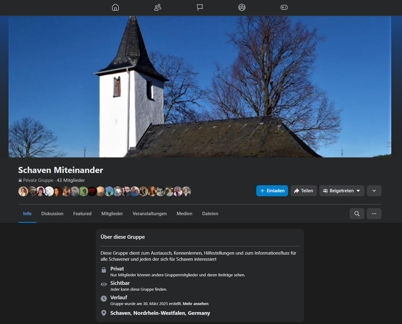 Schaven auf Facebook